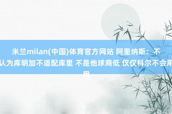 米兰milan(中国)体育官方网站 阿里纳斯：不认为库明加不适配库里 不是他球商低 仅仅科尔不会用