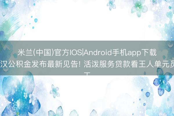 米兰(中国)官方IOS|Android手机app下载 武汉公积金发布最新见告! 活泼