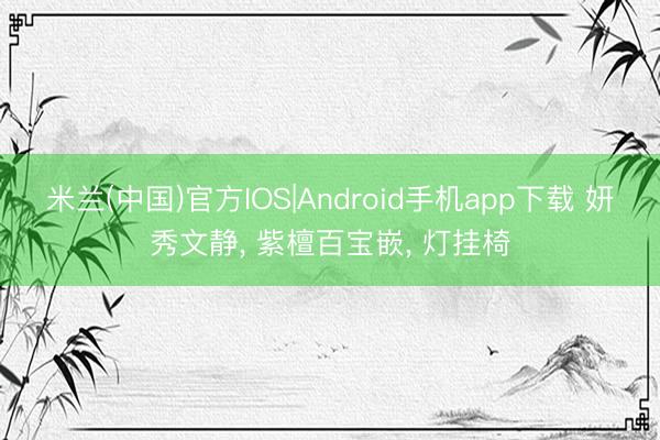 米兰(中国)官方IOS|Android手机app下载 妍秀文静， 紫檀百宝嵌， 灯挂椅