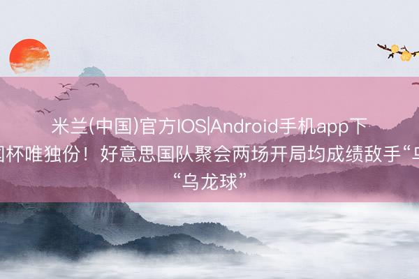 米兰(中国)官方IOS|Android手机app下载 全国杯唯独份！好意思国队聚会两场开局均成绩敌手“乌龙球”